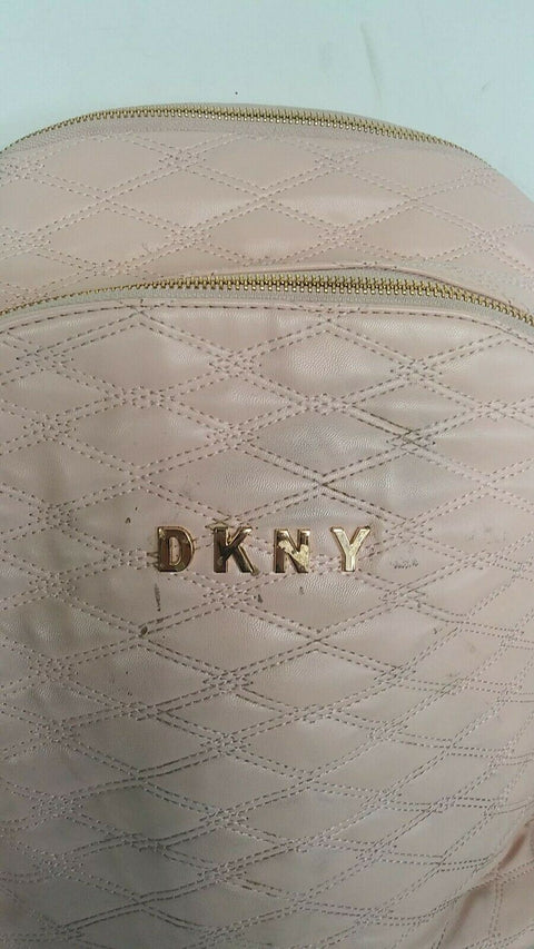 $175 DKNY Allure 14" Quilted Travel Backpack Blush Pink shoulder bag
