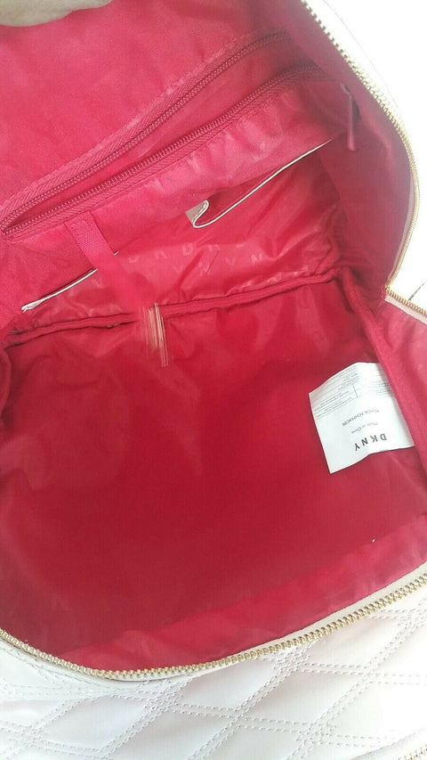 $175 DKNY Allure 14" Quilted Travel Backpack Blush Pink shoulder bag