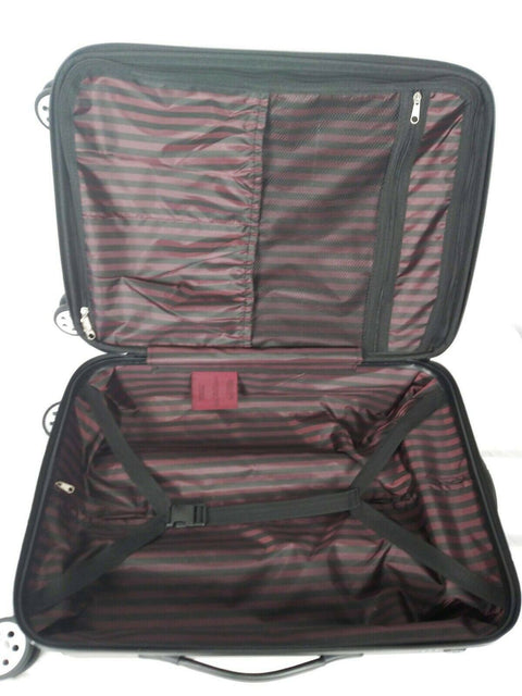 $240 London Fog Southbury 21" Hardcase Carry On Expandable Luggage Suitcase Wine