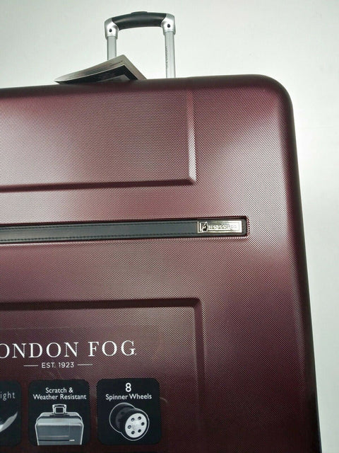 $340 London Fog Southbury 29" Hardcase Expandable Spinner Luggage Suitcase Wine