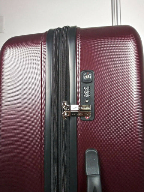 $340 London Fog Southbury 29" Hardcase Expandable Spinner Luggage Suitcase Wine