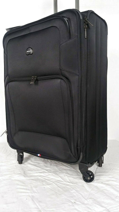 $280 Delsey Opti-Max 25" Expandable Spinner Suitcase Luggage Black Softcase