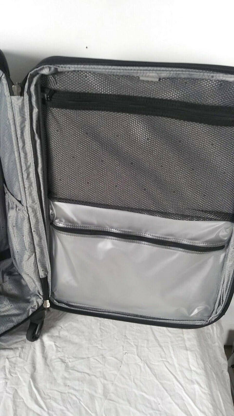 $280 Delsey Opti-Max 25" Expandable Spinner Suitcase Luggage Black Softcase