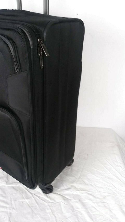 $280 Delsey Opti-Max 25" Expandable Spinner Suitcase Luggage Black Softcase