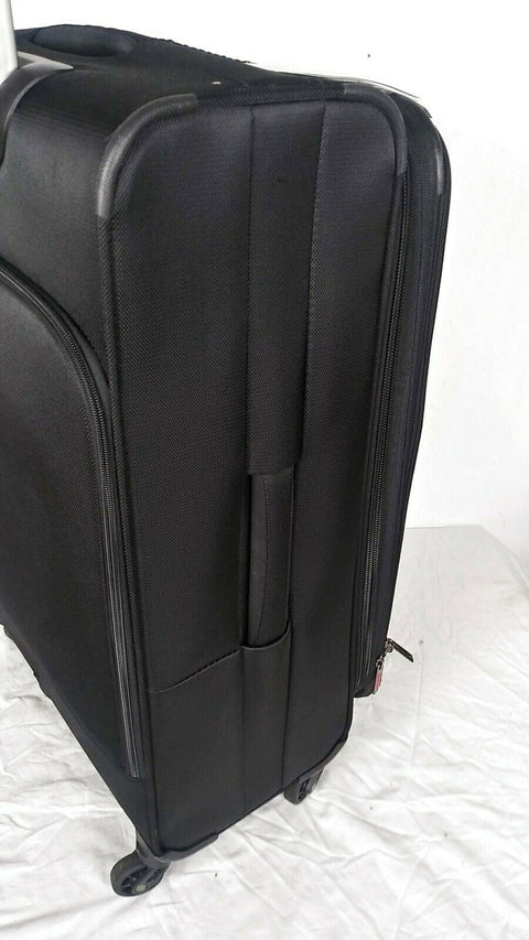 $280 Delsey Opti-Max 25" Expandable Spinner Suitcase Luggage Black Softcase