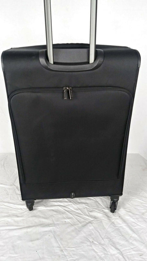 $280 Delsey Opti-Max 25" Expandable Spinner Suitcase Luggage Black Softcase