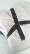 $40 New Bon Voyage Travel Memory foam Neck Pillow & Throw Blanket Set Blue/Ivory