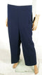 ALFRED DUNNER Women's Straight Pull-On Dress Pants Blue Elastic Waist Plus 18W