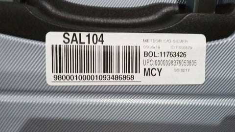 $250 Delsey Meteor 21" Hard Spinner Carry On Suitcase Luggage Expandable Silver