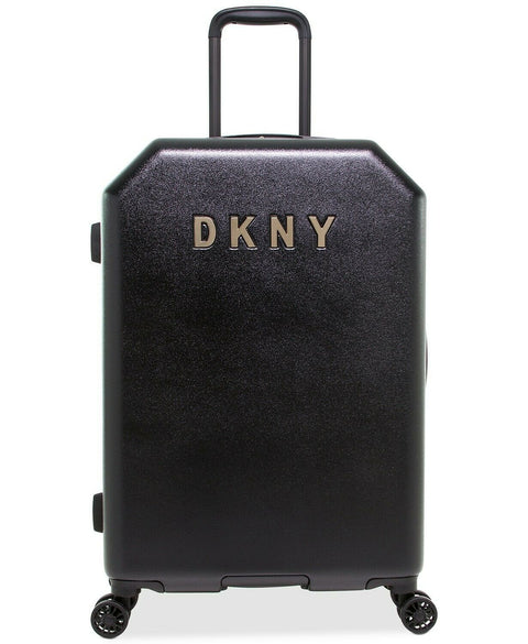 $275 NEW DKNY Allure 24" Hardcase Spinner Wheel Suitcase Travel Luggage Black