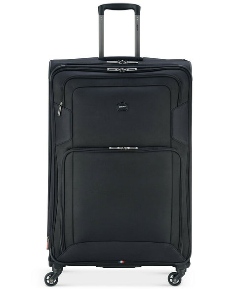 $320 New Delsey Opti-Max 29" Expandable Spinner Suitcase Luggage Softcase Black