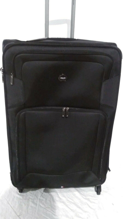 $320 New Delsey Opti-Max 29" Expandable Spinner Suitcase Luggage Softcase Black