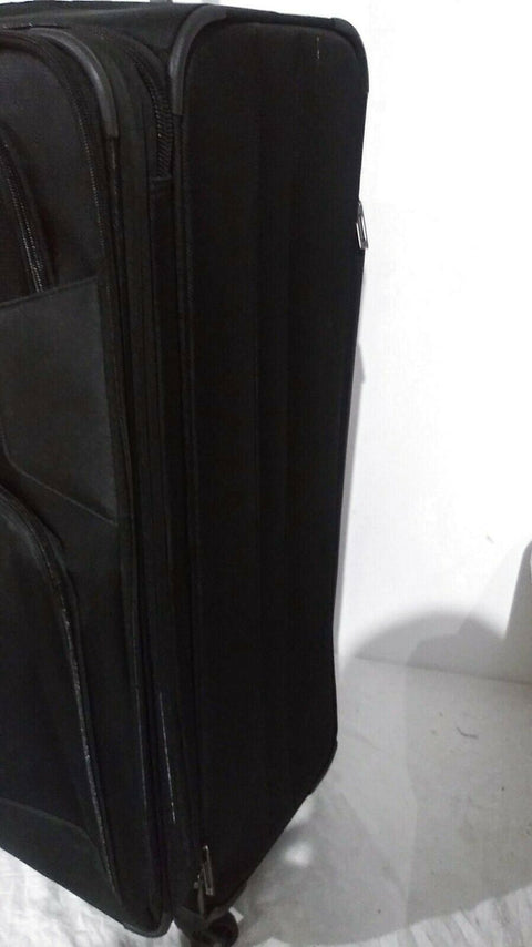 $320 New Delsey Opti-Max 29" Expandable Spinner Suitcase Luggage Softcase Black
