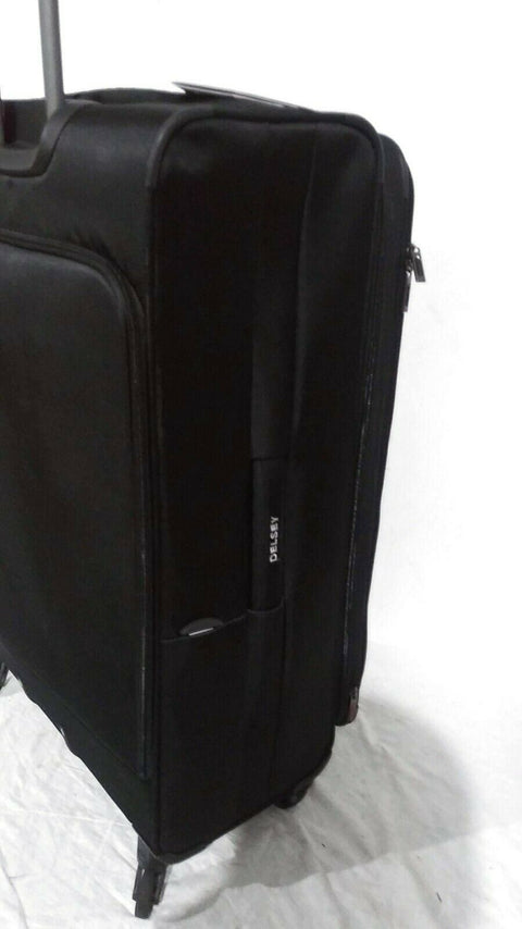 $320 New Delsey Opti-Max 29" Expandable Spinner Suitcase Luggage Softcase Black