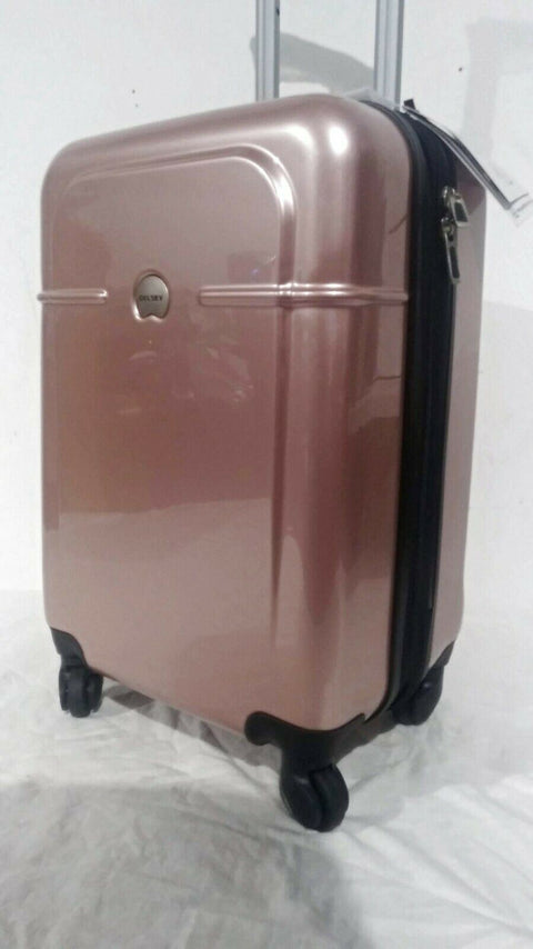 $300 NEW Delsey Air Quest 21" Carry-On Spinner Suitcase Rose Hardside Luggage