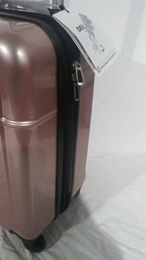 $300 NEW Delsey Air Quest 21" Carry-On Spinner Suitcase Rose Hardside Luggage