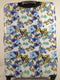 $340 TAG Pop Art 28" Hard Shell Luggage Expandable Suitcase Blue White Floral