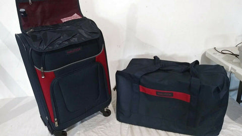 $360 New Nautica Oceanview 3 Piece Luggage Set Spinner Suitcase Blue Carry On