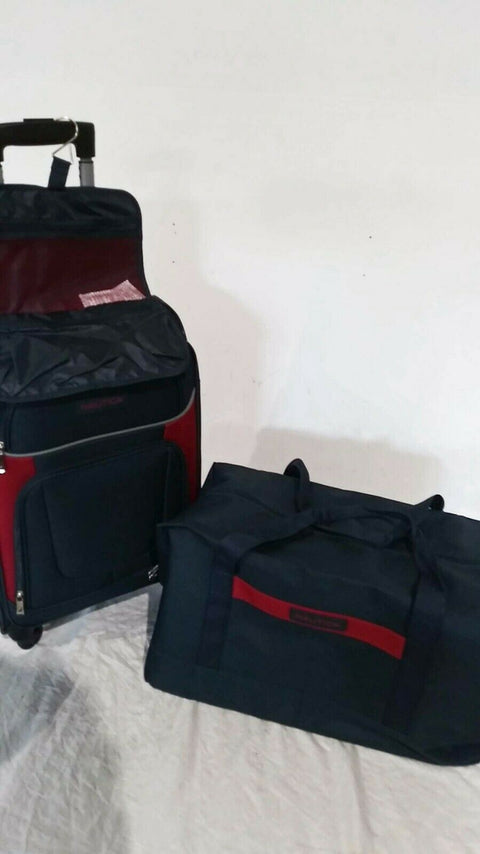 $360 New Nautica Oceanview 3 Piece Luggage Set Spinner Suitcase Blue Carry On