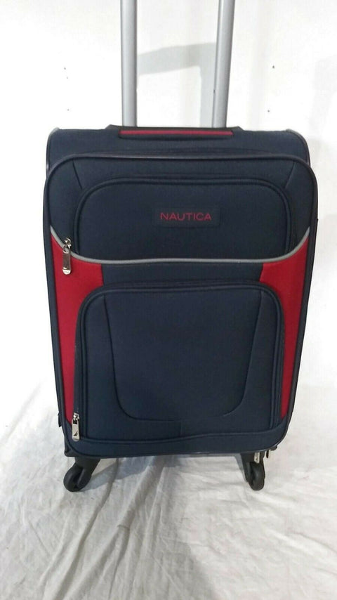 $360 New Nautica Oceanview 3 Piece Luggage Set Spinner Suitcase Blue Carry On