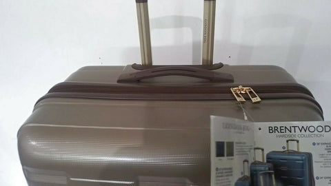 $280 New London Fog Brentwood 28" Hard Case Spinner Suitcase Luggage Champagne