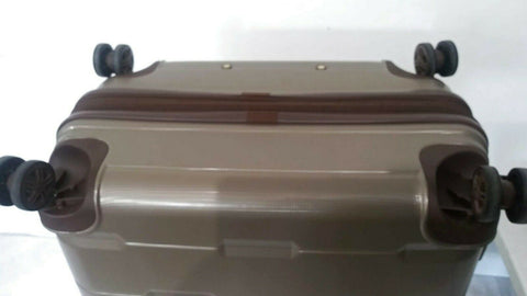 $280 New London Fog Brentwood 28" Hard Case Spinner Suitcase Luggage Champagne