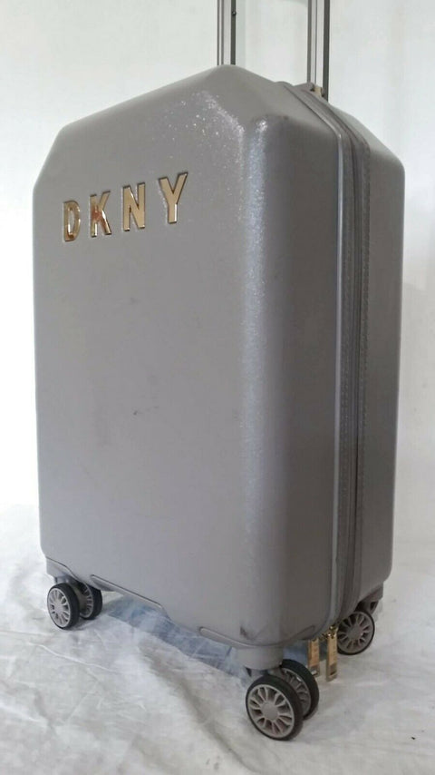 $225 DKNY Allure 20" Hardside Spinner Suitcase Travel Luggage Carry On Gray