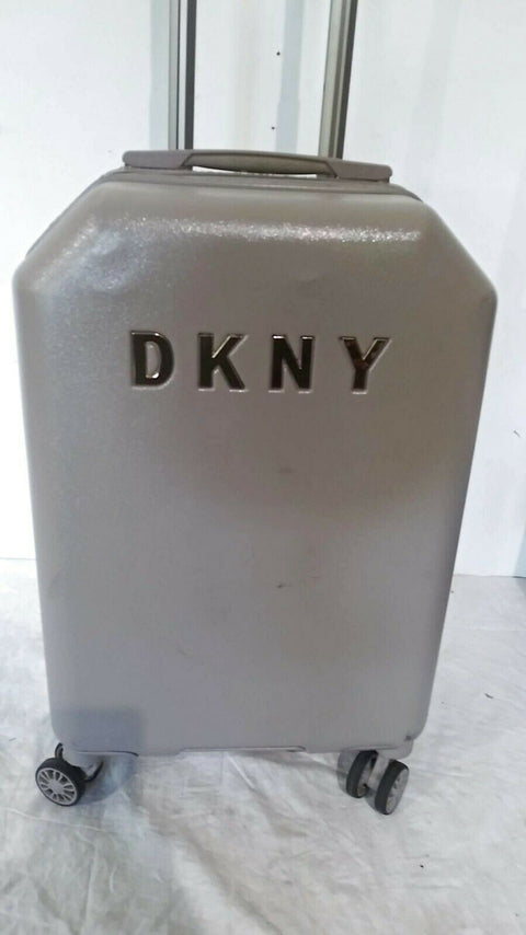 $225 DKNY Allure 20" Hardside Spinner Suitcase Travel Luggage Carry On Gray