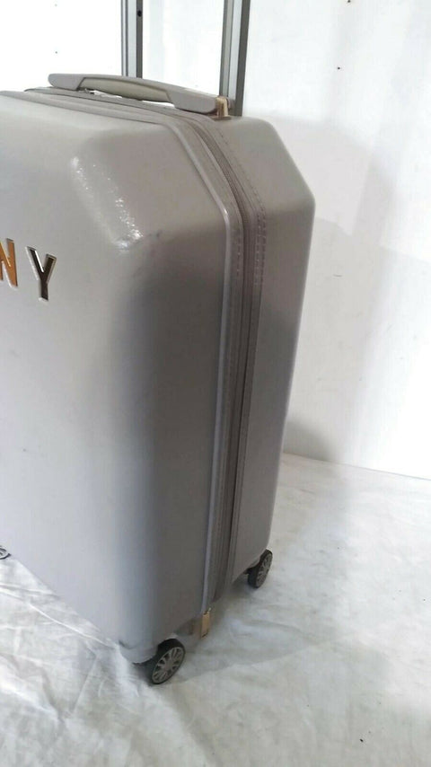 $225 DKNY Allure 20" Hardside Spinner Suitcase Travel Luggage Carry On Gray