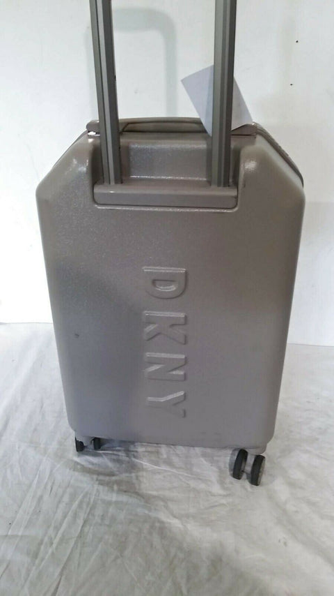 $225 DKNY Allure 20" Hardside Spinner Suitcase Travel Luggage Carry On Gray