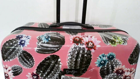 $320 New Jessica Simpson Pink Cactus Printed 29" Hardside Spinner Suitcase