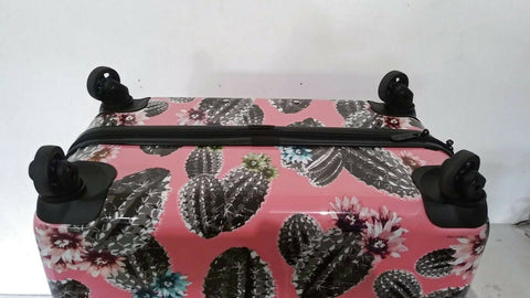 $320 New Jessica Simpson Pink Cactus Printed 29" Hardside Spinner Suitcase