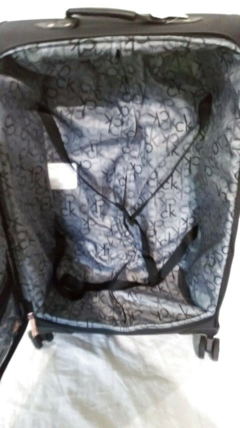 $240 Calvin Klein Capri 25" Softside Upright Luggage Suitcase Spinner Black