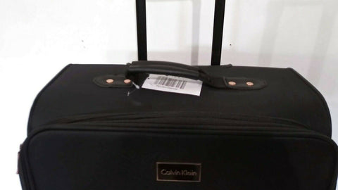 $240 Calvin Klein Capri 25" Softside Upright Luggage Suitcase Spinner Black