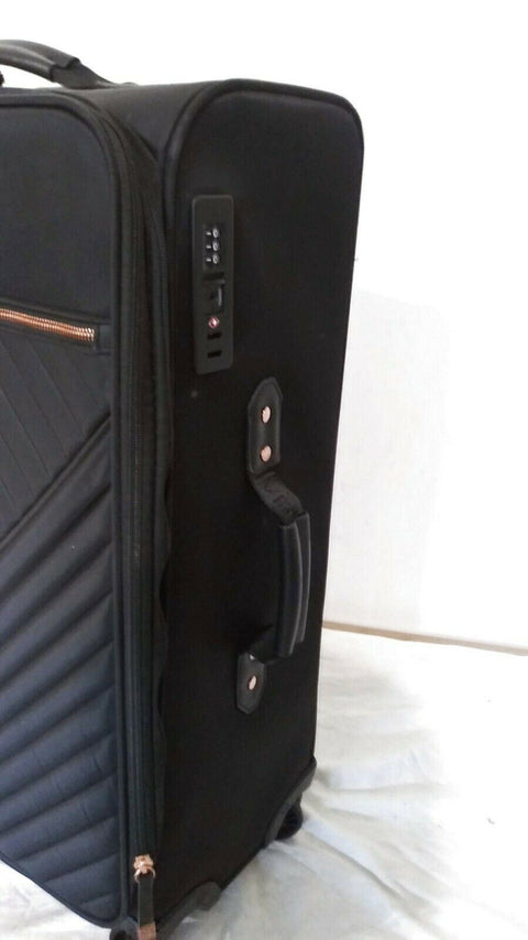 $240 Calvin Klein Capri 25" Softside Upright Luggage Suitcase Spinner Black