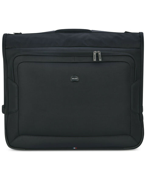 $220 Delsey Opti-Max Book Opening Garment Bag Luggage Suitcase Black