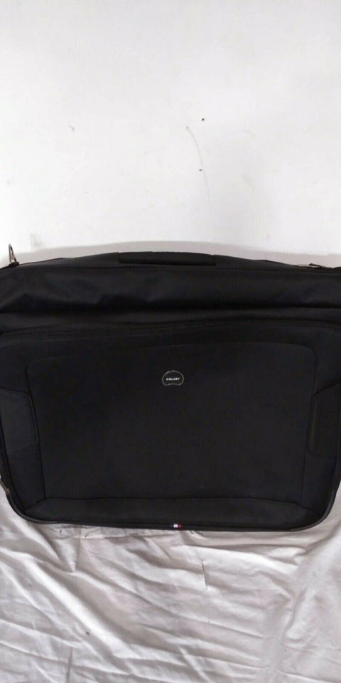 $220 Delsey Opti-Max Book Opening Garment Bag Luggage Suitcase Black