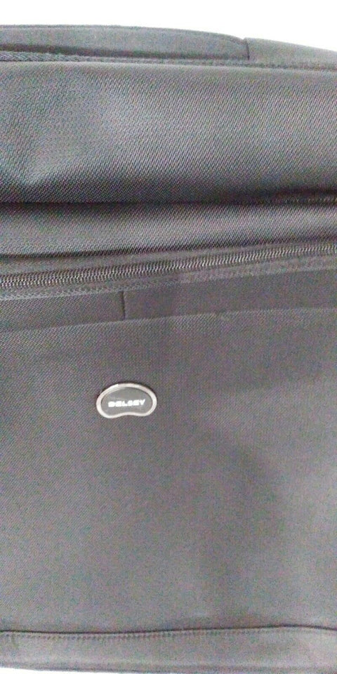 $220 Delsey Opti-Max Book Opening Garment Bag Luggage Suitcase Black