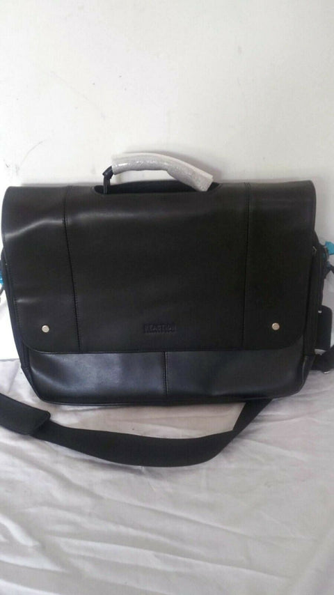 $320 New Kenneth Cole Reaction Leather Flapover Laptop Business Messenger Bag