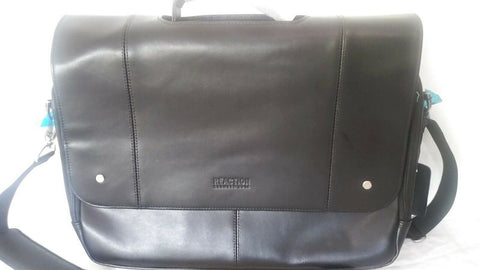 $320 New Kenneth Cole Reaction Leather Flapover Laptop Business Messenger Bag