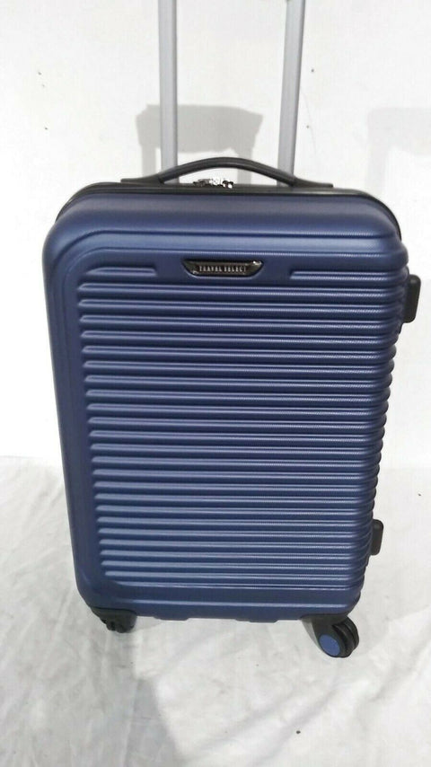 $260 Travel Select Savannah 20" Hard Spinner Carry On Luggage Suitcase Blue