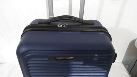 $260 Travel Select Savannah 20" Hard Spinner Carry On Luggage Suitcase Blue