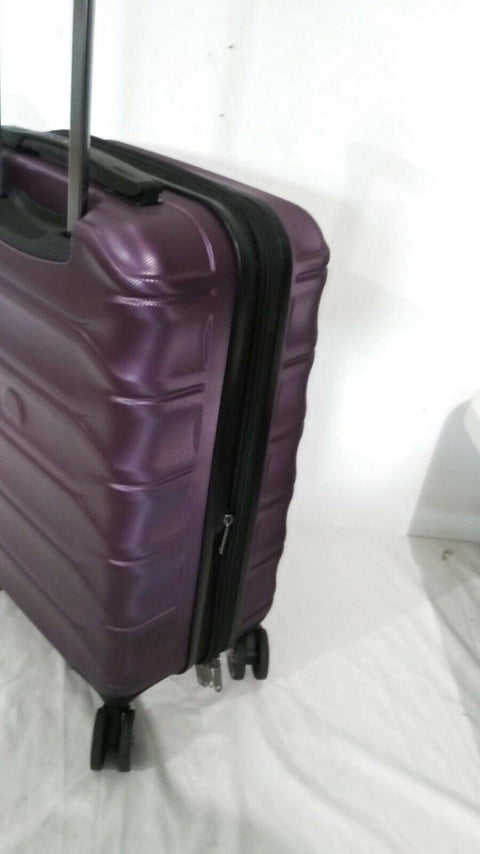 $249 Delsey Meteor 21" Hard Spinner Carry On Suitcase Luggage Expandable Purple