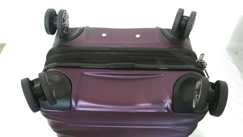 $249 Delsey Meteor 21" Hard Spinner Carry On Suitcase Luggage Expandable Purple