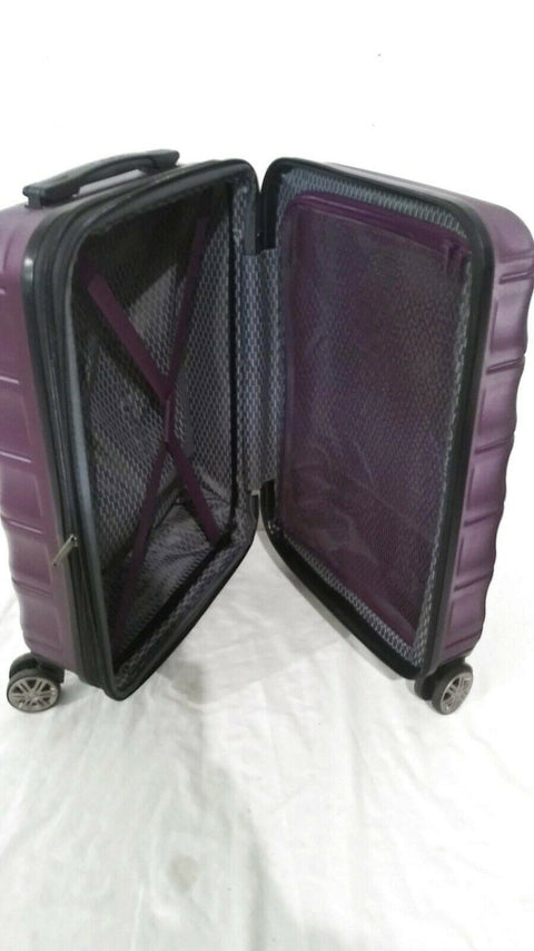 $249 Delsey Meteor 21" Hard Spinner Carry On Suitcase Luggage Expandable Purple