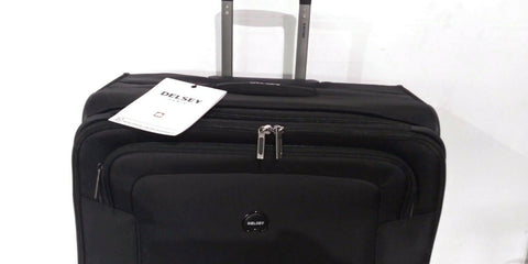 $320 New Delsey Opti-Max 29" Expandable Spinner Suitcase Luggage Black Upright