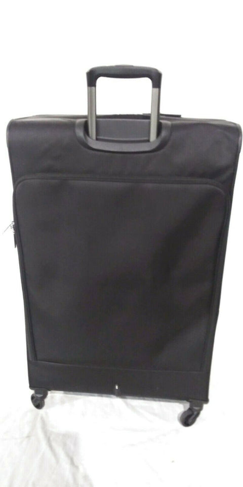 $320 New Delsey Opti-Max 29" Expandable Spinner Suitcase Luggage Black Upright