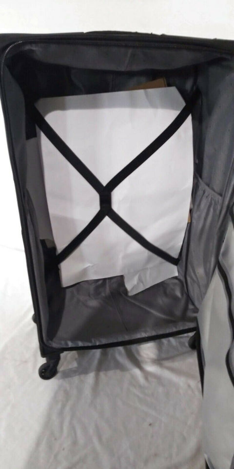 $320 New Delsey Opti-Max 29" Expandable Spinner Suitcase Luggage Black Upright