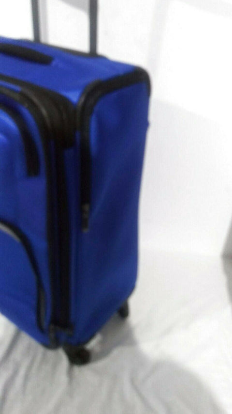 $200 Delsey OPTI-MAX 21" Expandable Spinner Carry On Suitcase Luggage Blue