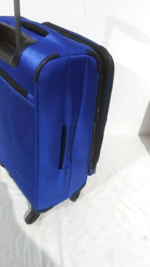 $200 Delsey OPTI-MAX 21" Expandable Spinner Carry On Suitcase Luggage Blue